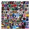 100 Colorful Classic Suitcase & Helmet Waterproof Stickers: European & American Style, Cartoon & Graffiti Designs