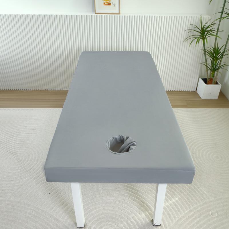 Beauty Salon Sheets Protective Cover New Solid Color Waterproof Massage Physiotherapy Sheets Elastic All-inclusive with Holes