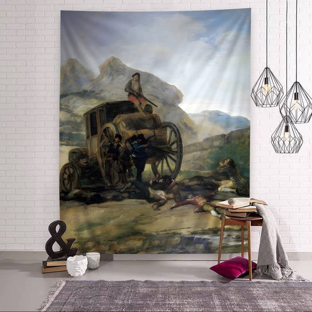 Francisco De Goya Oil Painting Colorful Tapestry Wall Hanging Home Decoration hippie bohemian decoration Art Decor