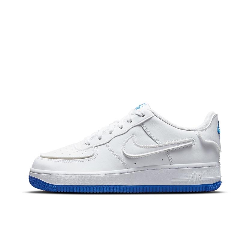 New Nike Air Force 1/1 White Royal Blue GS DB4545-105