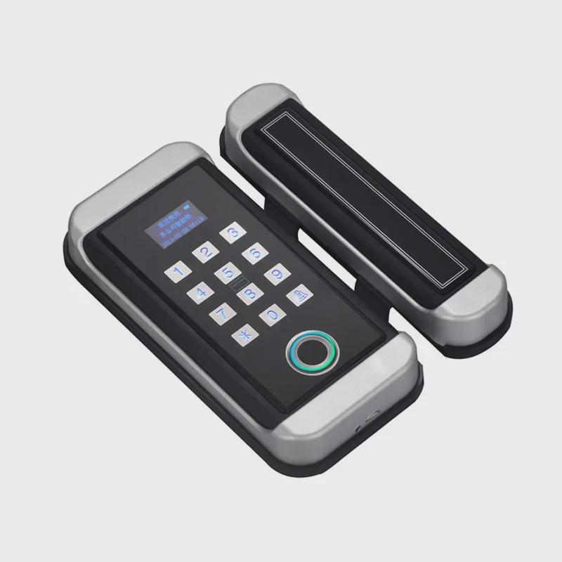 Smart Electronic Glass Door Lock with Fingerprint, Password, and Card Access for Home and Office