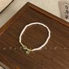 Blue Wave Streamer Mung Bean Glazed Beaded Bracelet Women's High-end Sense Light Luxury Niche New Chinese Cold Sense Versatile Jewelry