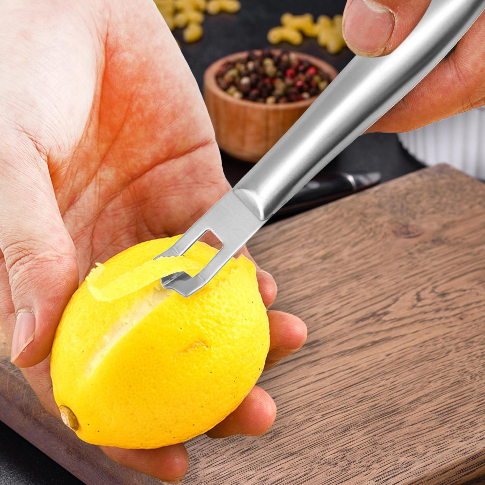 

Овощечистка для фруктового пилинга Lemon Zester, противоскользящая легкая терка из нержавеющей стали для очистки овощей серебряный