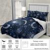 3pcs Sun and moon pattern fashionable printed bedding set, 1 duvet cover+2 pillowcases, suitable for girls and women bedroom