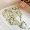French Pastoral Style Handmade Crochet Headscarf Hat Knitted Triangle Headband Retro Flower Design Fashion Towel Accessory