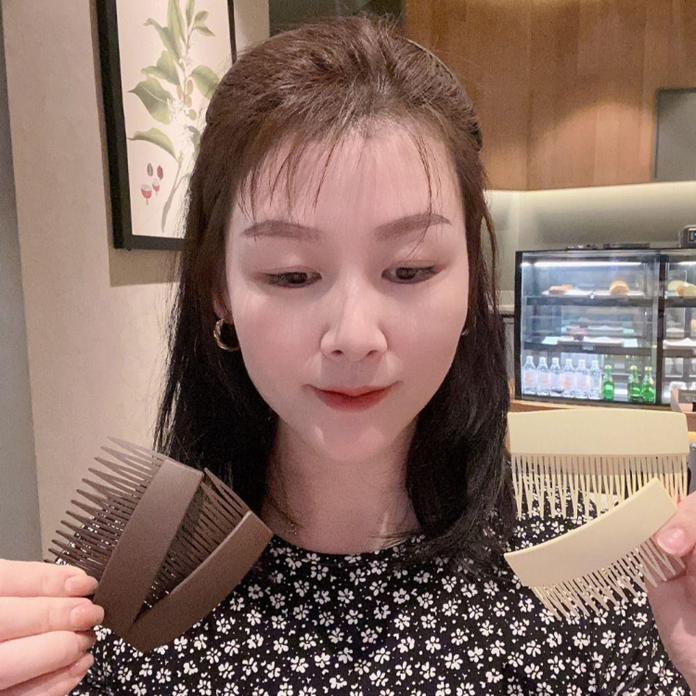 Solid Color Fixed Combs Teeth Inserted Comb Headdress Hair Styling Comb  Children