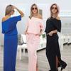 Elegant Summer Loose Pocket Dress Featuring Stylish Cutout Design And Soft Knit Fabric