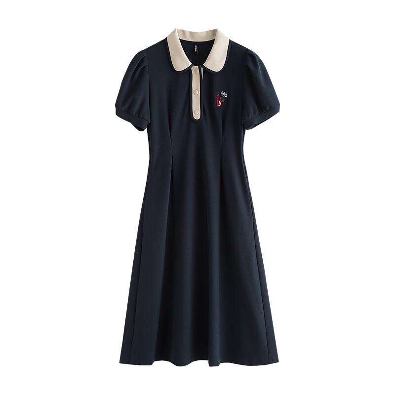 Chuyu 2025 Spring/Summer Academy Style POLO Midi Dress