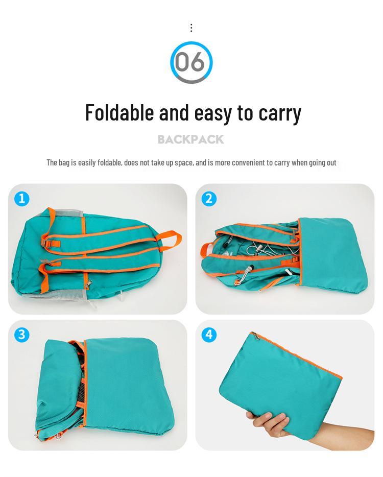 Ultra-Light Foldable Large Capacity Multipurpose Outdoor Backpack for Hiking and Cycling