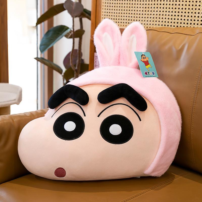 Plush Shinchan Crayon Toy Head Shaped Pillow Cartoon Doll Sofa Gift Cushion