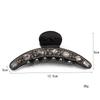 Rhinestone Black Acetate Hair Claw Clip – Shiny, Versatile, High-Texture Hair Accessory