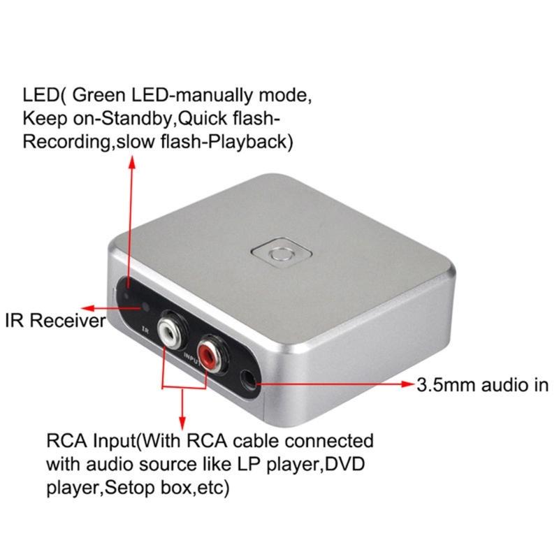 Music Digitizer Recorder for Music Sound Capture Device MP3 Recorder Converter Support Memory Card With Remote