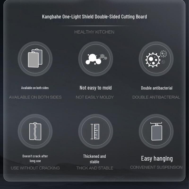 Kangbakh Zweiseitiges antibakterielles Edelstahl-Schneidebrett