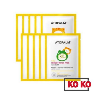 [ATOPALM] Kids Mask Pack 1 Box (15g X 5sheet) 3 Types / Wild Kitty / Froggy / Pandaring