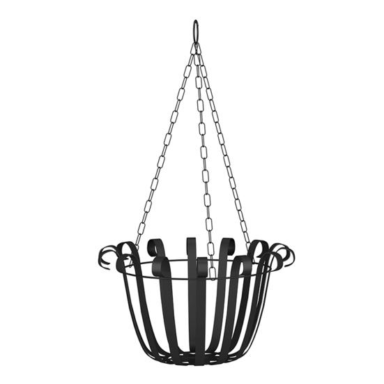 Retro Plant Basket Hanger Wall-Mounted Iron Hook Hanging Flower Basket Decorative Plant Hanger Heavy Duty Wall Hook for Balcony Garden Porch