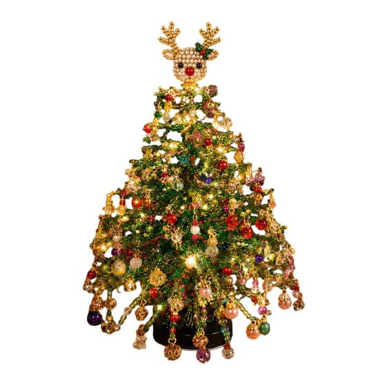 Kit Ornamento Festivo da Interno Kit Albero di Natale Perline Fai da Te, Set Artigianale Festivo in Cristallo Sintetico Decorazione per la Casa Fatta a Mano per Adulti Principianti, Fatto a Mano
