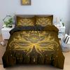 Bohemian Lotus Mandala Flower Bedding Set Twin Queen Size Duvet Cover Pillowcase for Kids Adults Home Textile