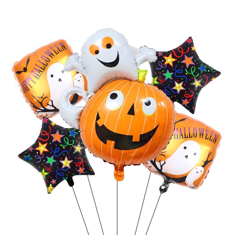 Halloween hallowen balloon bundle pumpkin head bat witch skull latex foil balloon