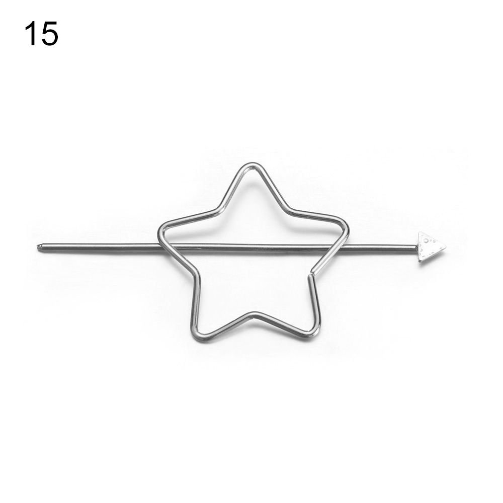 Women's Fashion Barrette Tiara Hairpins Bun Holder Headpiece Metal Hair Clip Vintage Hair Clips