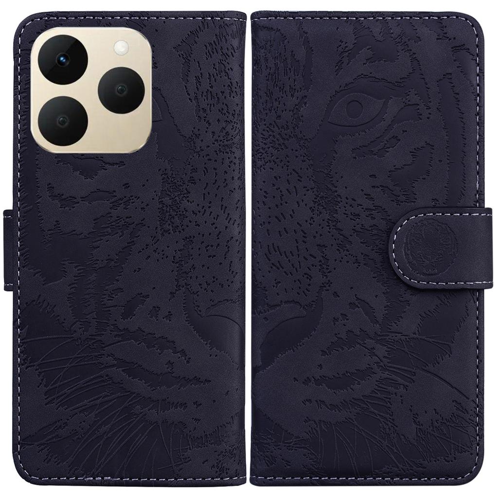 For Realme 15T 5G Case Tiger Imprint Leather Wallet Phone Cover