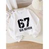 European Sizes Crewneck Sweatshirt for Kids - Six Seven with a Cracked Red And White Design, Ideal for Sports And Casual Outings, Soft And Cozy