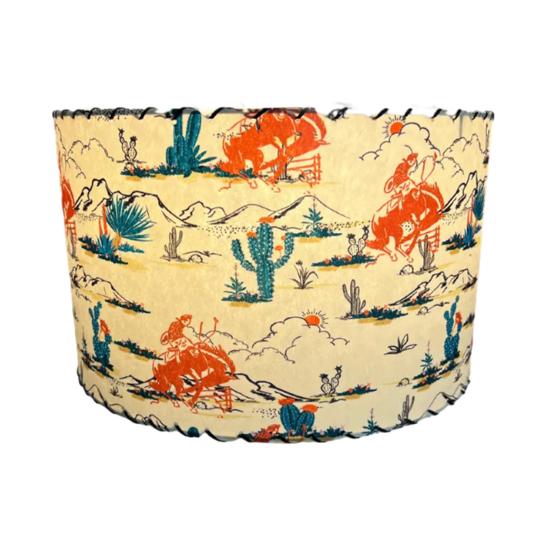 Yousheng Drum Lamp Shade Vintage Style Lamp Shade Lamp Cover Replacement Western Lampshade for Floor Lamps Table Lamps