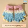Kids Winter Warm Cartoon Plush Five-Finger Gloves