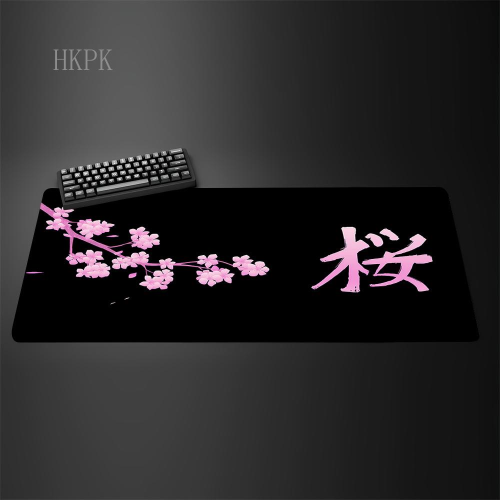 Pink Sakura Mouse Pad XXL Pc Gaming Office Mats Japanese Style Large Bonslip Base Desk Mat Art Rugs Laptop Gamer Table Cushi
