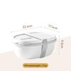 800/1300ML Portable Lunch Box with Two Compartments for Food Storage Plus A Detachable Mini PP Box Light Salad Cup Microwavable