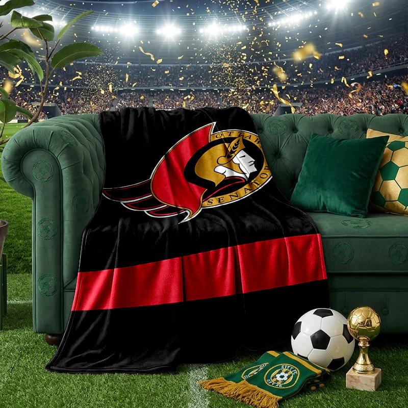 Senators Heritage Throws Blanket Flannel Blankets Plush for Couch Bed Gifts for Men Women Travel picnic blanket Christmas fan gifts