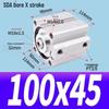 SDA Mini Pneumatic Cylinder, High Thrust, Thin Type, Bore Sizes 20/25/32/40/50