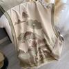 Korean Version Of Jacquard Warm Fashion Temperament Scarf Dual-Purpose Air-Conditioned Room Shawl Thickened Shawl