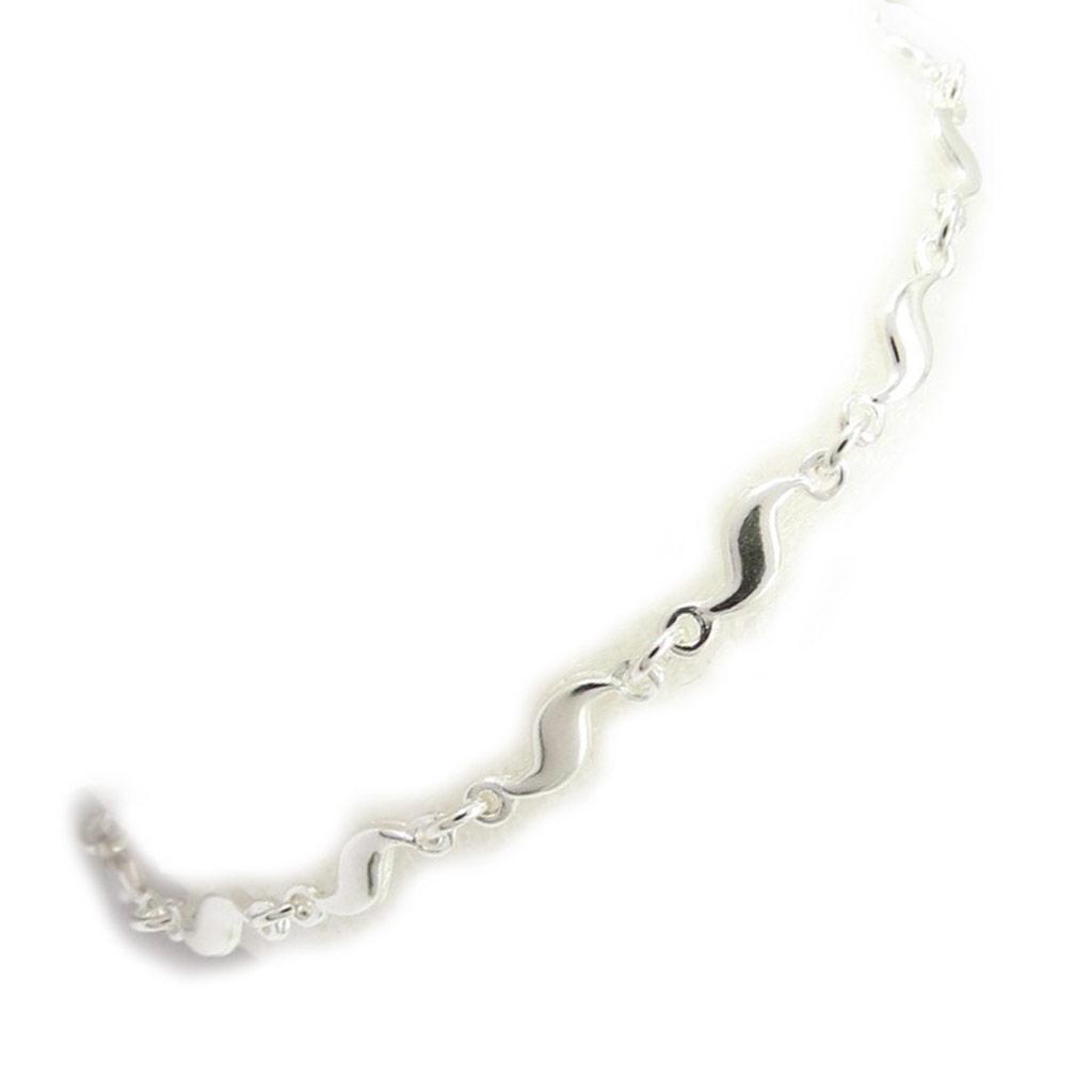 Les Trésors De Lily [K3387] - Silver Bracelet 'Choréographie' Silver (rhodium-plated) - 3 Mm