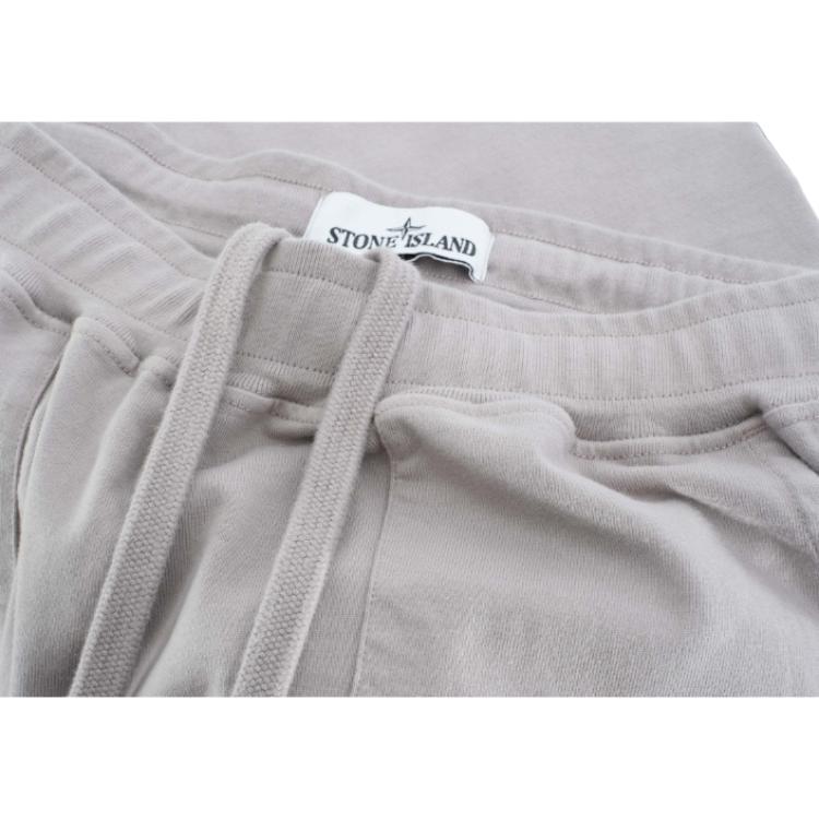 STONE ISLAND Pantaloncini Casual Larghi con Coulisse Logo Uomo Pantaloncini Grigio 801563850-V0064