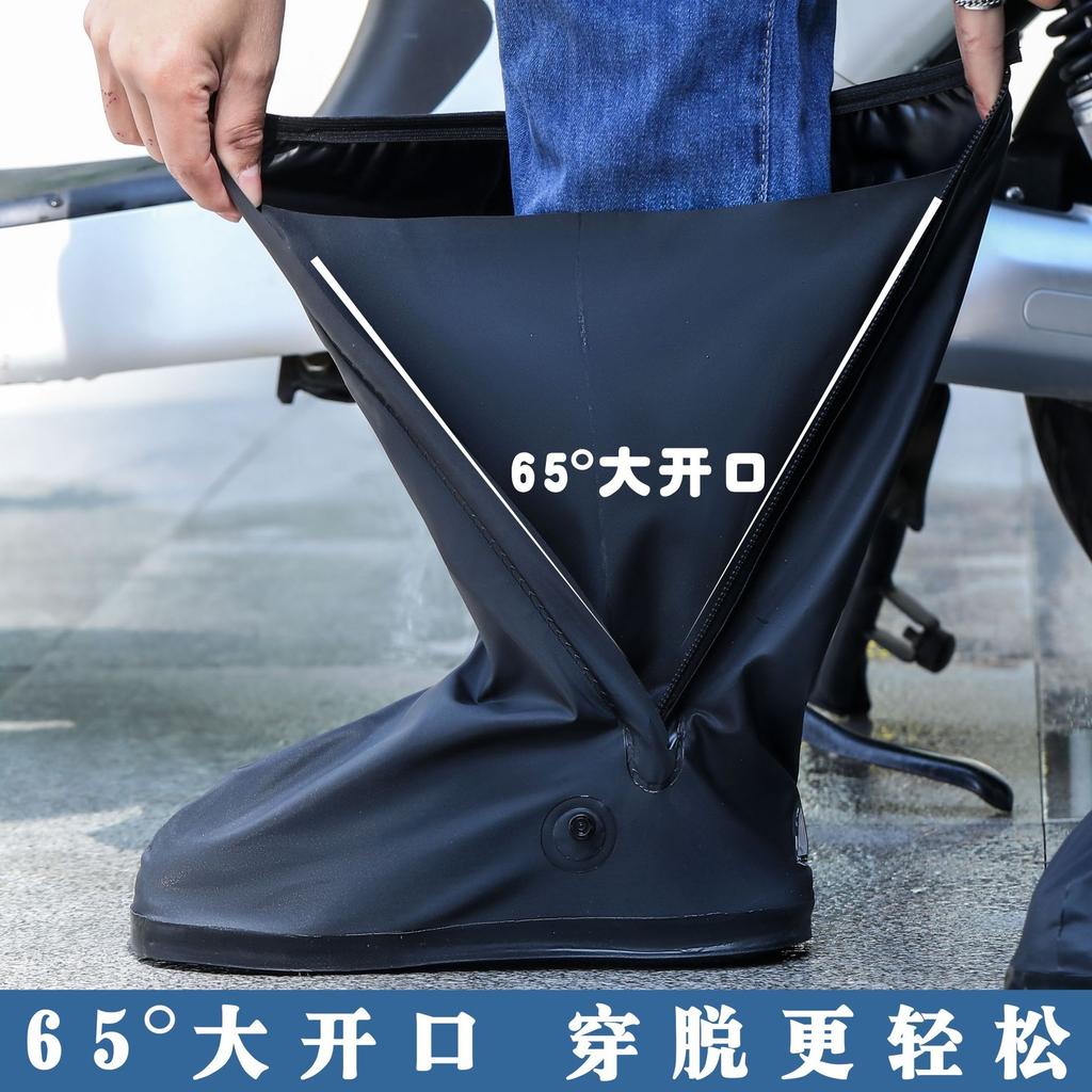 Rain shoes for men and women, waterproof, thickened and wear-resistant, fully enclosed shoe cover, tall tube, rainproof and rainstorm-proof, water