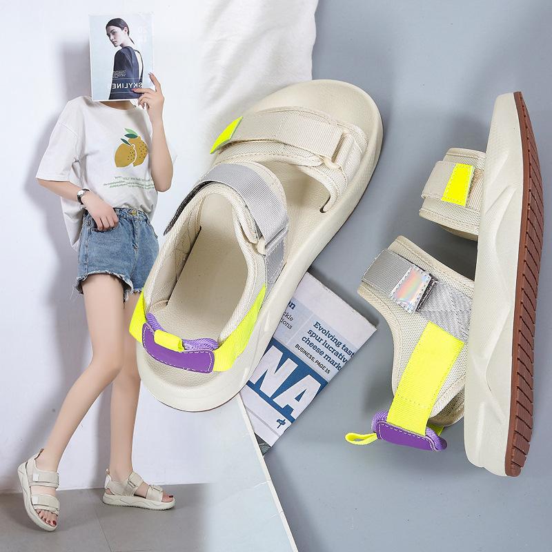 Sports Sandals 2025 Summer Thick Bottom Small Fresh Women's Trendy Versatile Breathable Anti slip Wear resistant Flat Bottom