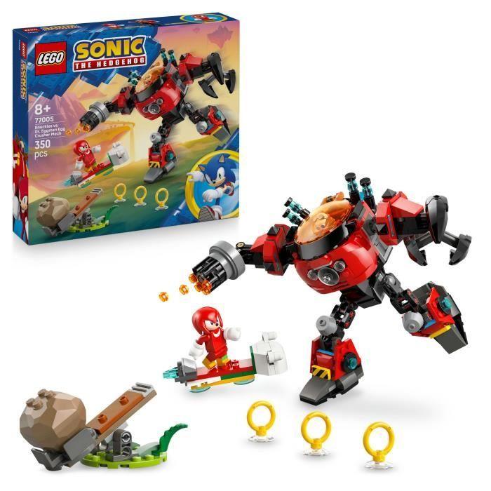 LEGO Sonic the Hedgehog 77005 Knuckles contre l’Egg Crusher de Dr. Eggman - Jeu dès 8 ans