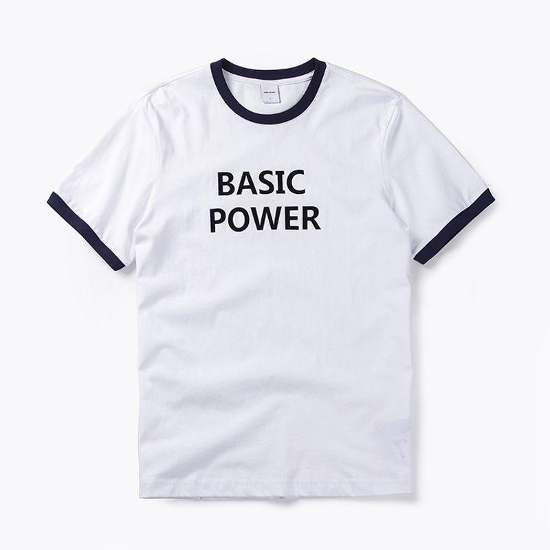 American vintage Heavy High Weight Pure Cotton Flocking Print T-shirt Men s Short Sleeve Bottoming Foreign Trade Men s Cotton T-shirt White L