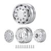 TRZX Metal Front Wheel Hub Rim Upgrade Parts for 1/14 Tamiya Trailer Truck RC Car (2 Pieces)
