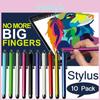 Kompakter und leichter 10x Metall Universal-Stylus-Stift für reibungslose Touchscreen-Navigation