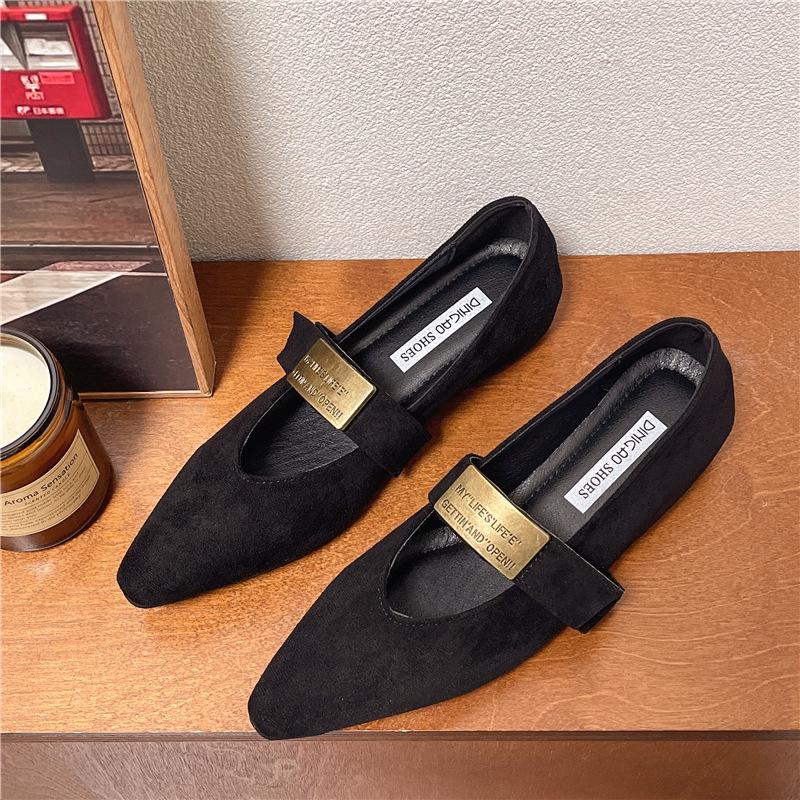 

Туфли Мэри Джейн с острым носком и леопардовым принтом, на весну/осень 2025 года, с внутренней платформой - женские туфли с низким вырезом во французском стиле 35 чёрный