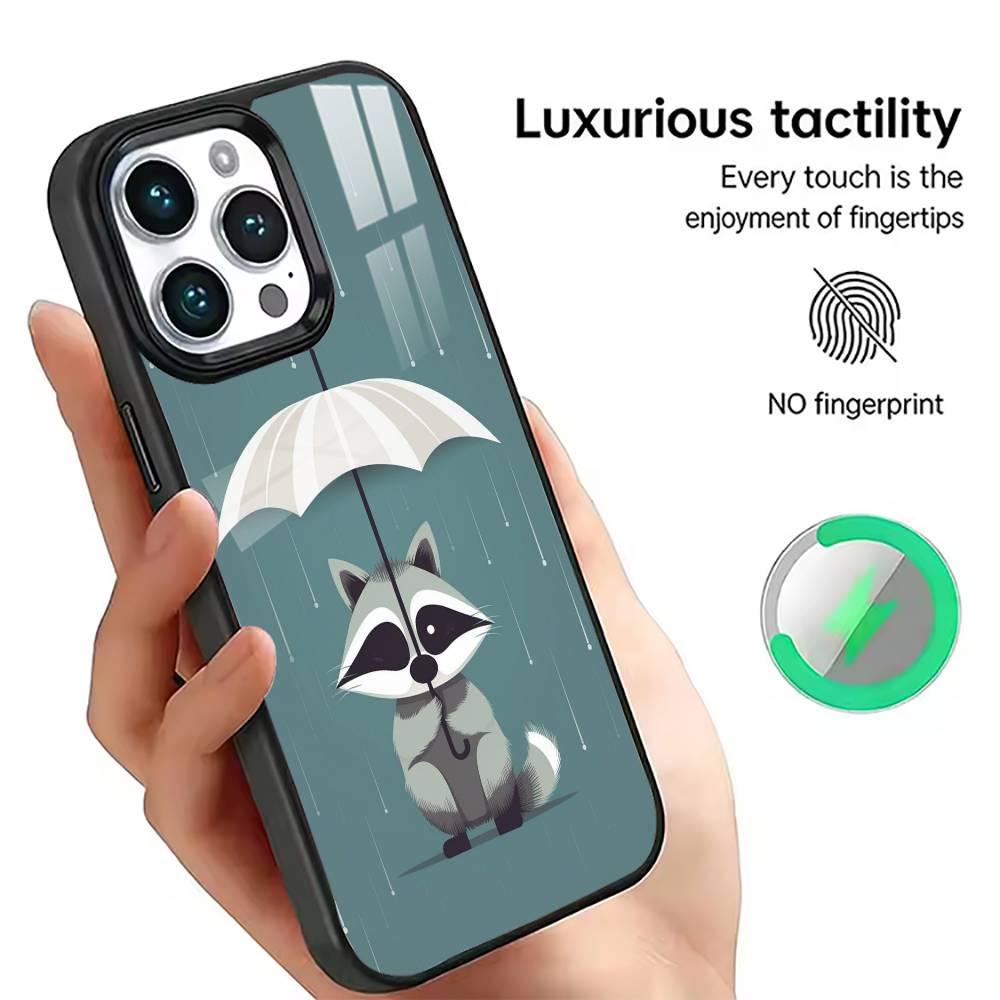 Little Raccoon Phone Case For iPhone17,16,15,14,13,12,11 Plus,Pro Magnetic with Magsafe Wireless Charging