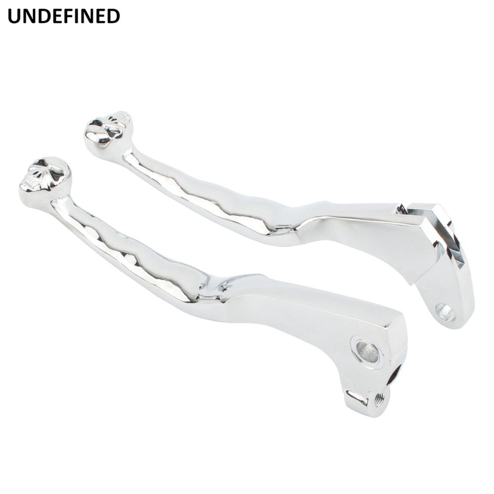 Chrome Skull Motorcycle Brake Clutch Lever Shifter Lever for Yamaha XV Virago 250 535 700 750 1000 1100 1985-1999 1998 1997