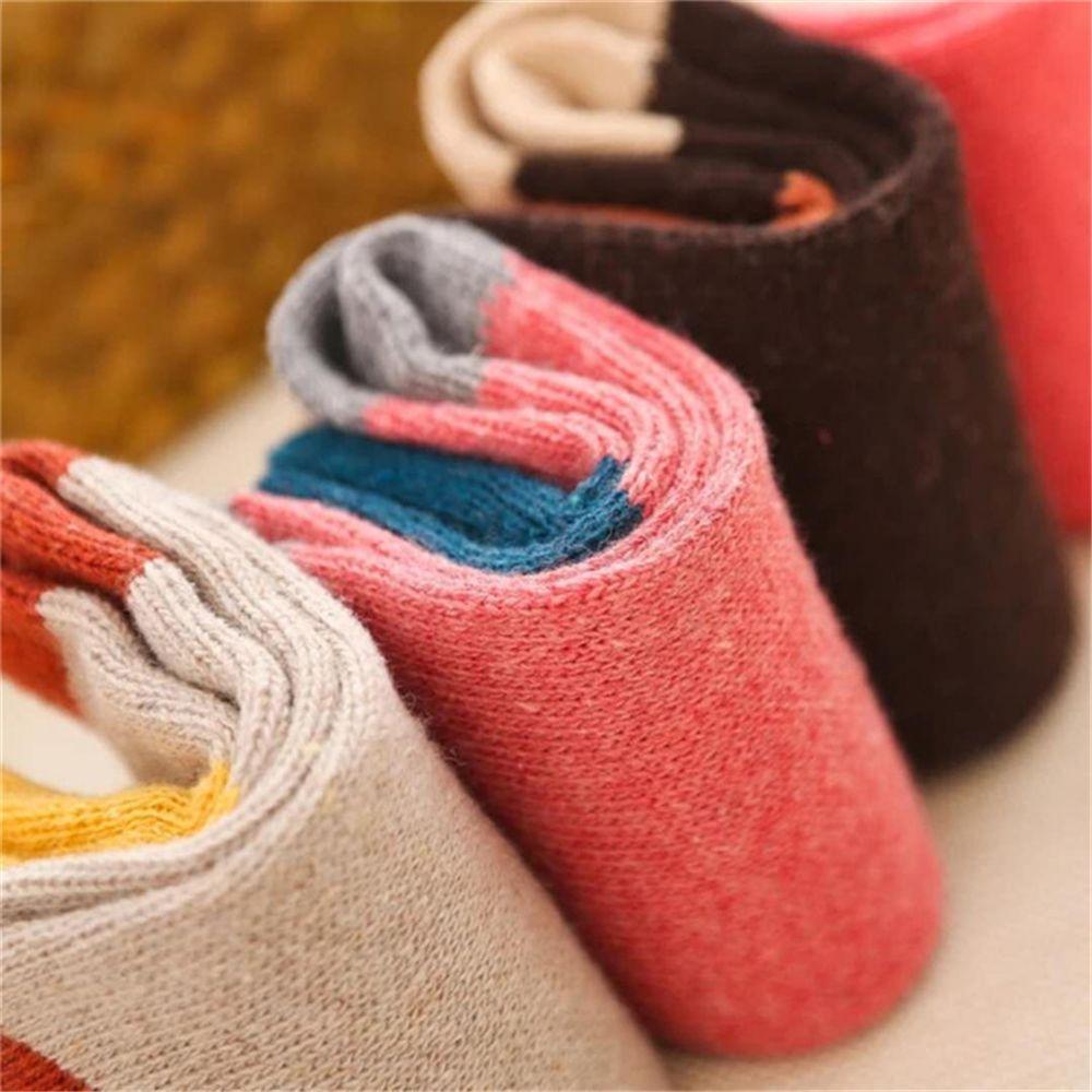 5 Pairs Soft Winter Thick Women Socks Wool Cashmere Socks Sports Socks