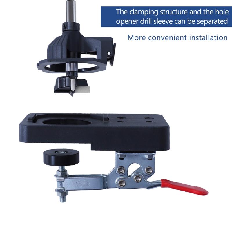 Multifunctional 35mm Woodworking Hinge Hole Opener Boring Jig Drilling Guide Locator Fixture Template for Door Cabinets