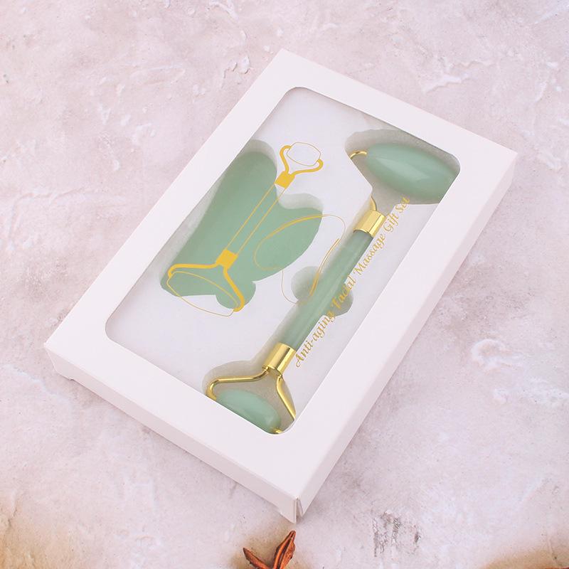 Heart-Shaped Gua Sha & Facial Roller Massage Set