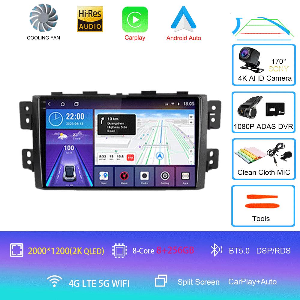 For Kia Borrego Mohave 2008 2009 - 2015 Car Radio Android 14 Carplay Navigation GPS Multimedia Player Stereo WiF+4G 360Camera BT