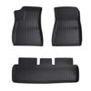 Floor Mat Full Set Superior Carpet Mats for Tesla Model 3 All Weather Set 2024 Anti-Slip TPE Automotive Interior Cargo Liners Trunk (6Pcs/Set) Car