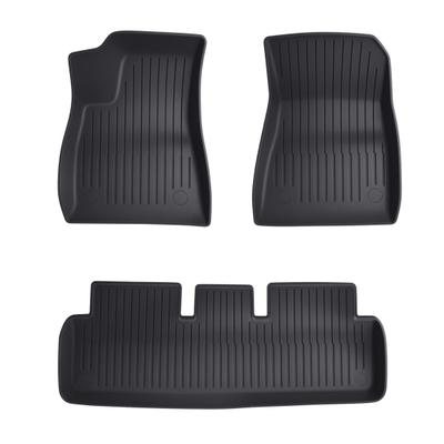Floor Mat Full Set Superior Carpet Mats for Tesla Model 3 All Weather Set 2024 Anti-Slip TPE Automotive Interior Cargo Liners Trunk (6Pcs/Set) Car