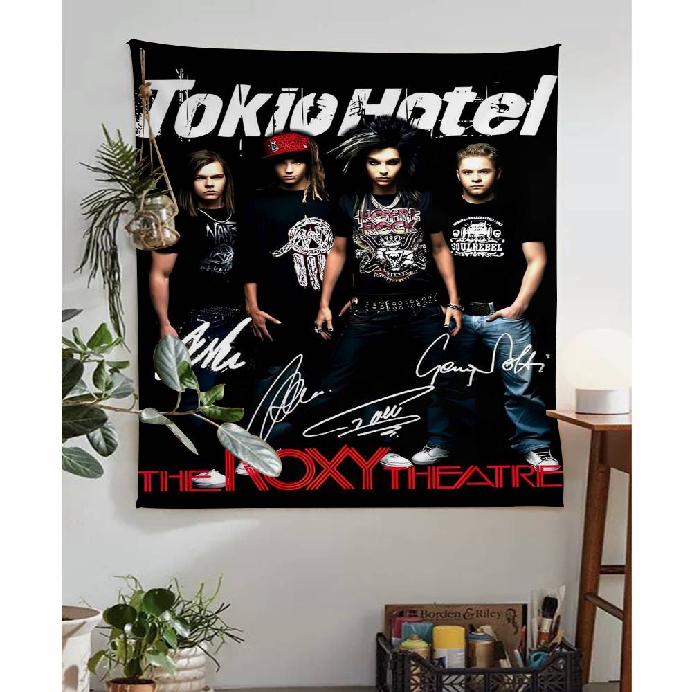 Tokyo Hotel Cartoon Tapestry Art Science Fiction Room Home Decor Wall Hanging Sheets